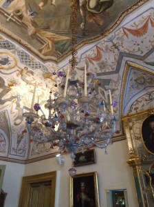 Mural chandelier in house museum 
